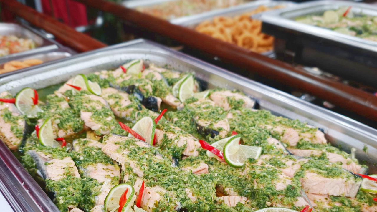 A premium Thai catering dish
